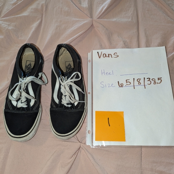 VANS OFF THE WALL LACE-UP LOW TOP SHOES SNEAKERS MEN Size 6.5 Women Size 8 black - Picture 10 of 10